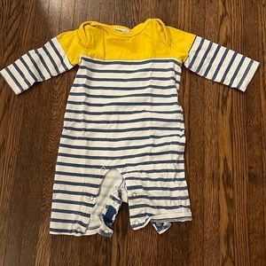 Blue striped bodysuit